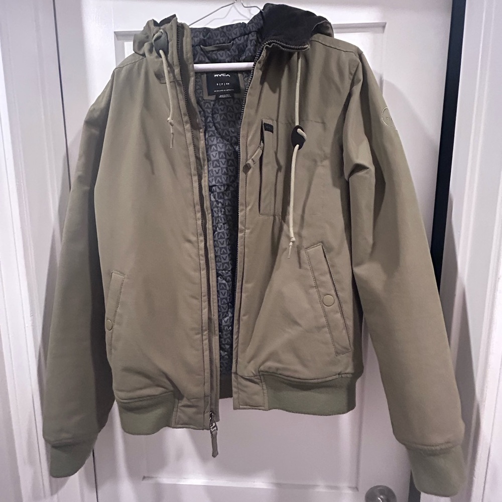 RVCA Men's Khaki Bomber Jacket
